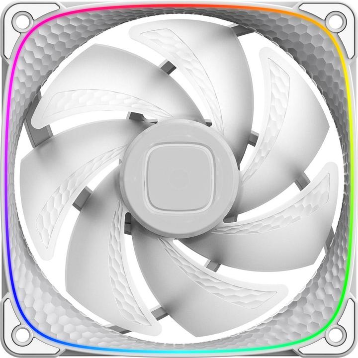 Actual product image Geometric Future Squama 2503W RGB fan - 120 mm, white (120 mm, 1 x)