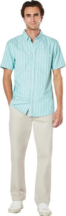 Actual product image Universal Textiles Mens Oxford Multi Stripe Short-Sleeved Shirt (S)
