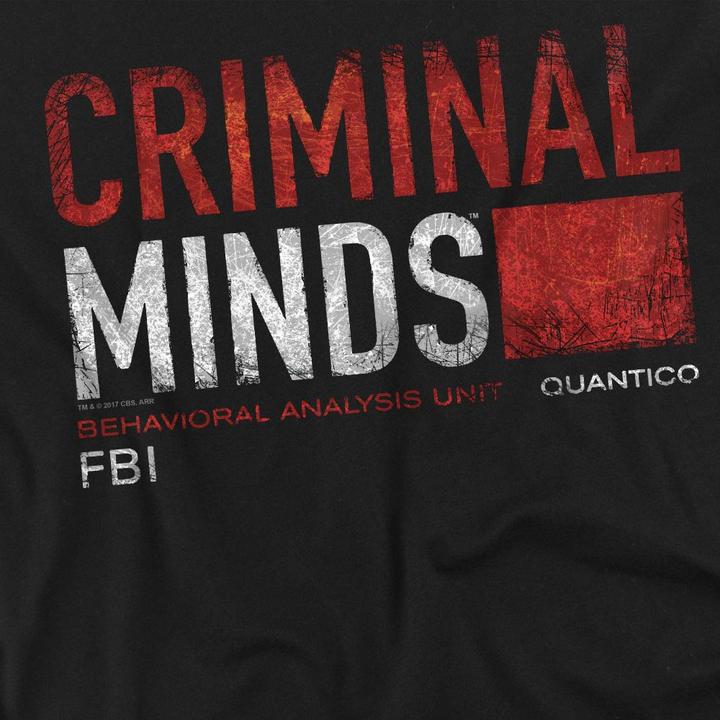 Actual product image Criminal Minds Mens Title Card T-Shirt (5XL)