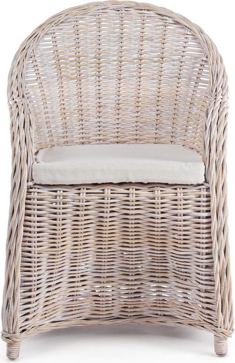 Produktbild Bizzotto Garten Korbsessel mit Kissen Martin weiss