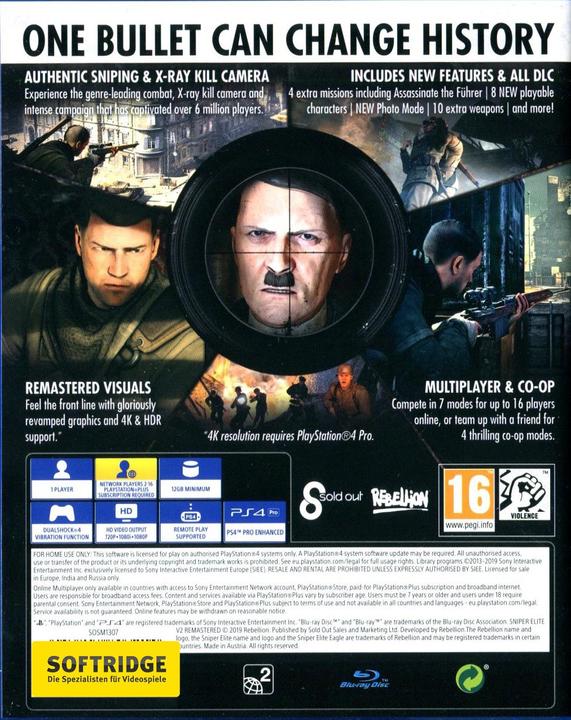 Produktbild Sold Out Sniper Elite V2 Remastered -E- (PS4, DE)