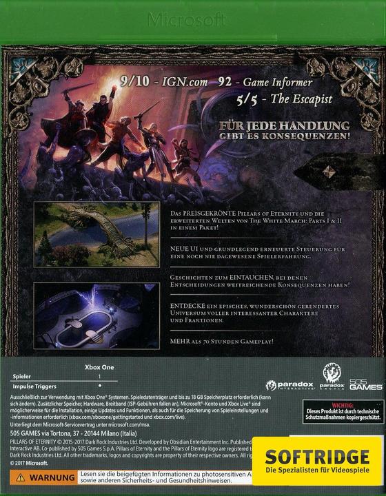 Immagine prodotto Paradox Interactive Pillars of Eternity: Edizione completa (Xbox Series X, Xbox One X)