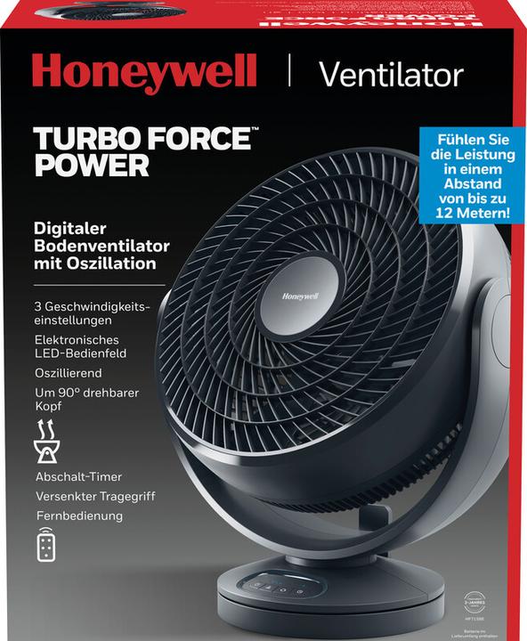 Image du produit Honeywell HF715BE4 Noir Turbo Force Ventilateur de sol avec oscillation (64 dB)