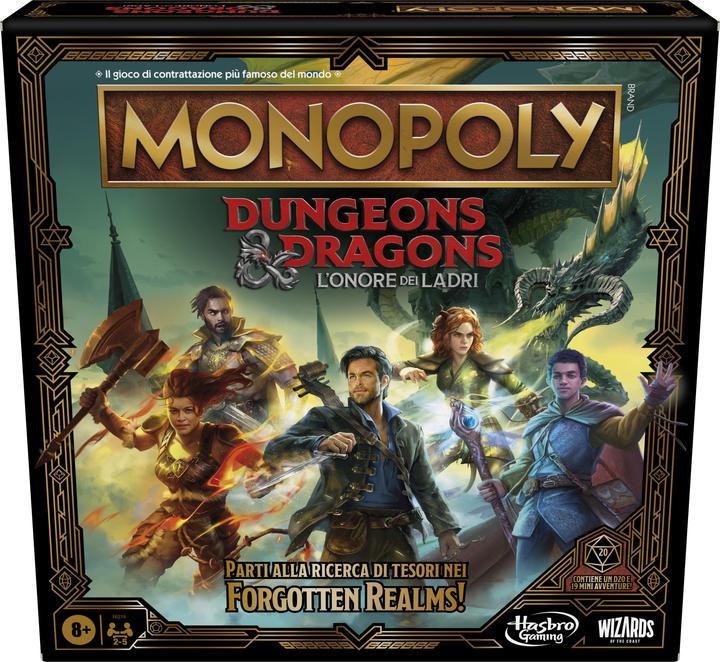 Actual product image Monopoly Dungeons & Dragons: Honour Among Thieves game inspired by the film, D&D board game f (Italian)