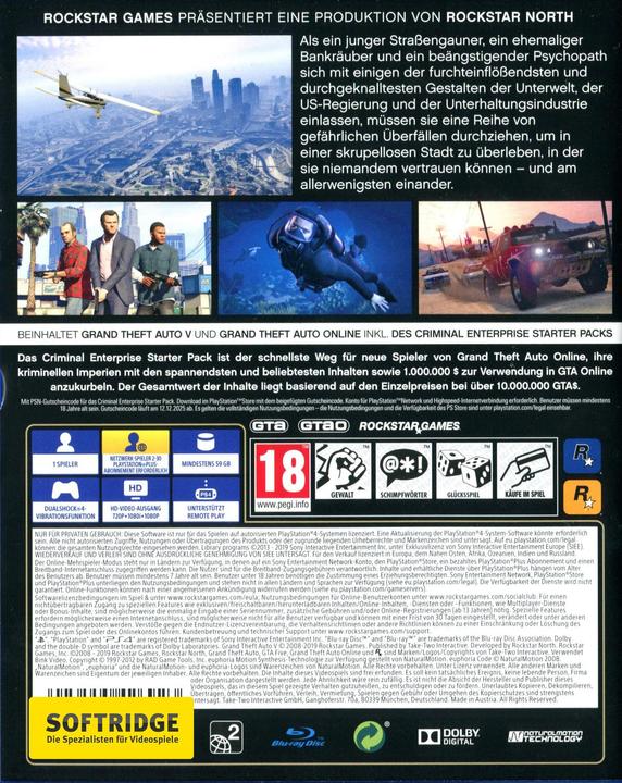 Image du produit Rockstar GTA 5 (PS4, Multilingue)