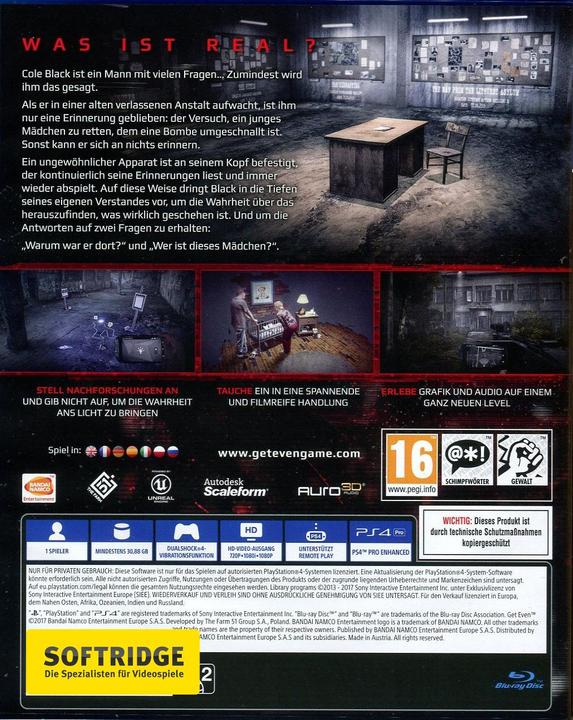 Produktbild Bandai Namco Get Even (PS4, EN)