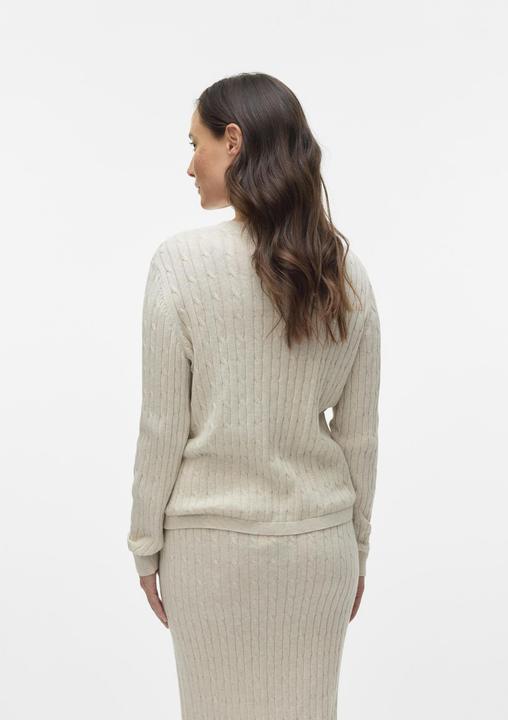 Image du produit Mamalicious Normal geschnitten Rundhals Gerippte Ärmelbündchen Strickoberteil Gestricktes Oberteil
