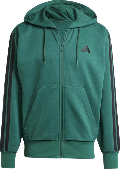 adidas 3 Stripes Fleece Full Zip Hoodie (XL)