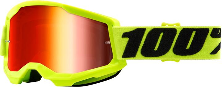 Produktbild 100% Strata 2 Goggle Fluo/Yellow - Mirror Red (Gelb, Fluo Yellow, Mirror Red)