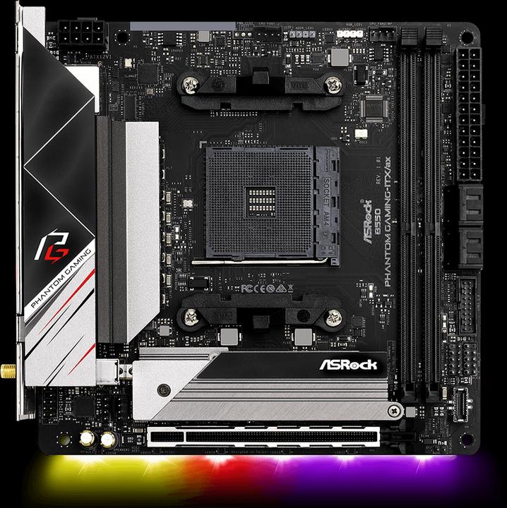 Actual product image AsRock B550 Phantom Gaming ITX (AM4, AMD B550, Mini-ITX)