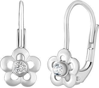 Produktbild Silvego Silver flower earrings with Swarovski Â® Zircons SILVEGOB70164SW