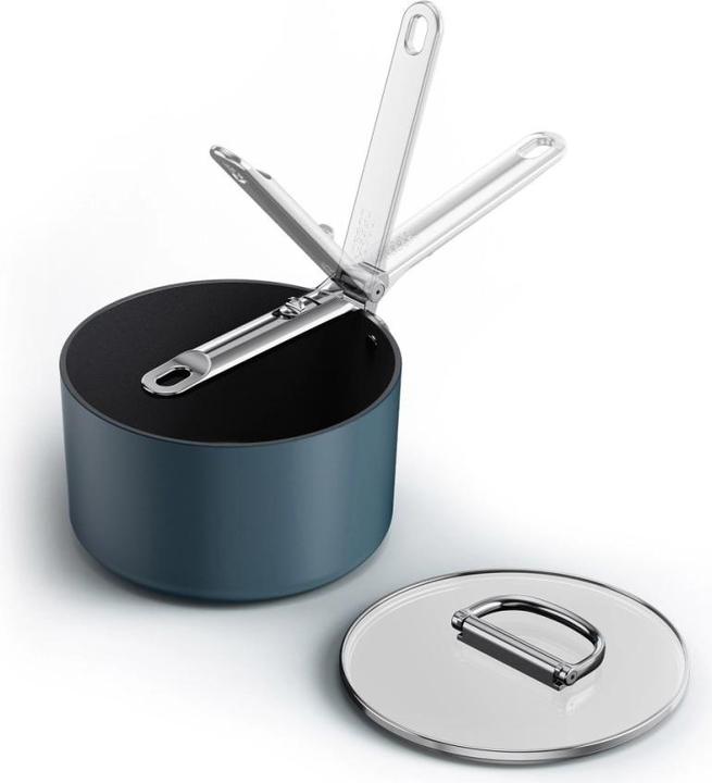 Image du produit Joseph Joseph Space Casserole à manche rétractable avec couvercle D19cm (19 cm, Casserole à manche, Aluminium)