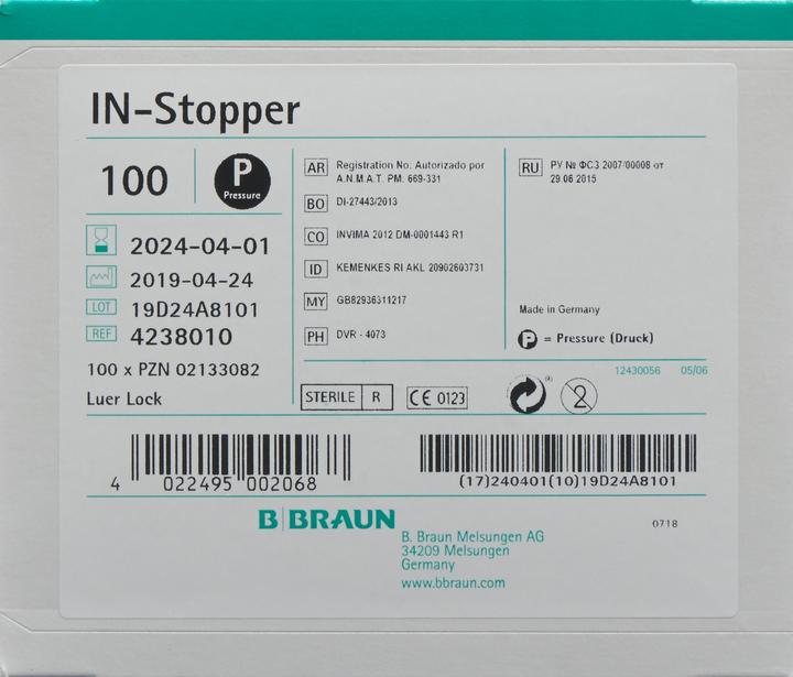 Actual product image B.Braun B. Braun Instopfen Luer Lock yellow 100 pcs.
