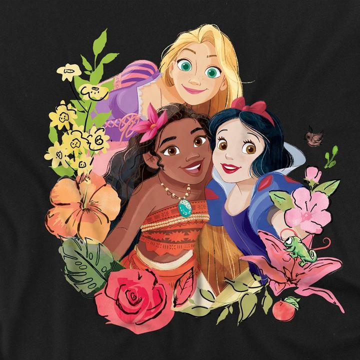 Immagine prodotto Disney Princess Maglietta Rapunzel Moana Biancaneve Bouquet Adulto Unisex (XXL)