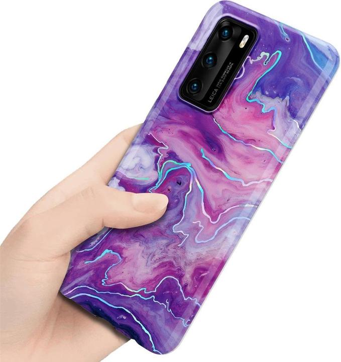 Produktbild Cadorabo IMD TPU Bunter Marmor Cover (Huawei P40)