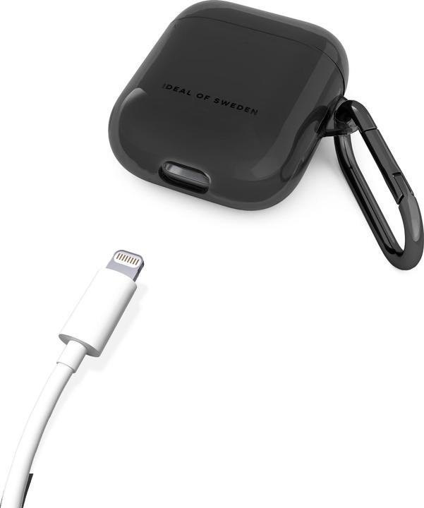 Immagine prodotto iDeal Of Sweden Airpods laadimiskarbiümbris (1/2 gen) Custodia trasparente, nero lucido (Manicotto per cuffie)