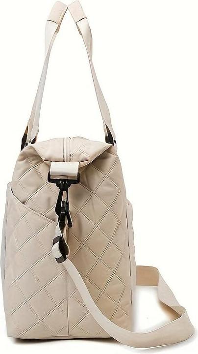 Immagine prodotto Only-Bags.Store Borsone da viaggio di grande capacità con motivo Argyle, tinta unita, Tote per il pernottamento con
