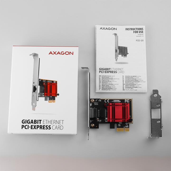 Produktbild Axagon PCEE-GIX network card Internal Ethernet (Mini PCI Express)