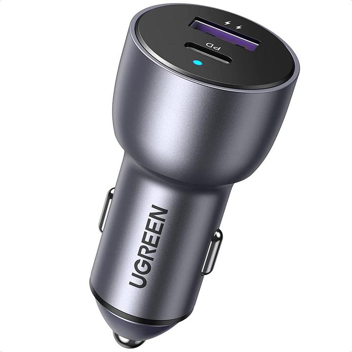 Actual product image Ugreen USB-C PD + USB-A QC 36W Car Charger