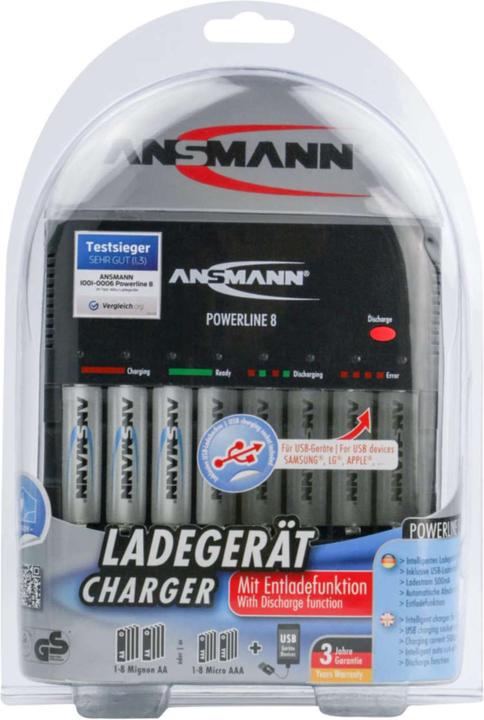 Produktbild Ansmann Powerline 8 (1 Stk., AAA, AA, Ladegerät ohne Akku)