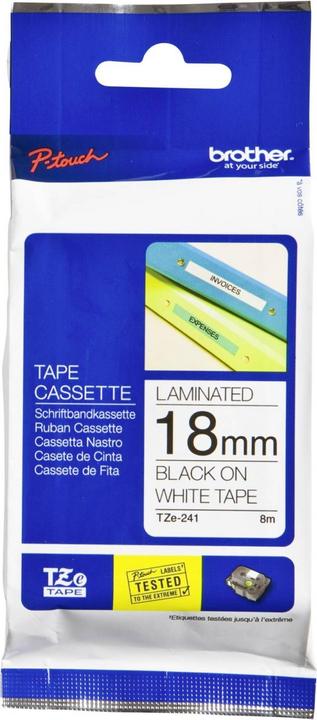 Immagine prodotto Brother TZe-241 (1.80 cm, Nero, Bianco)