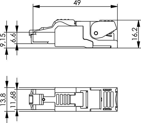 Actual product image Telegärtner RJ45 Plug MFP8 T568 B Cat 6A