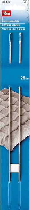 Image du produit Prym Aiguilles à matelas, argentées 2.35 x 250 mm, carte 2 pcs.