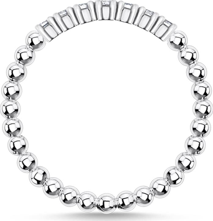 Produktbild Thomas Sabo Ring Kugeln Mit Weissen Steinen Silber (56, 925 Silber)