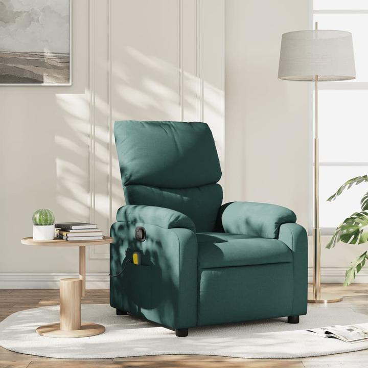 Produktbild VidaXL Massagesessel Dunkelgrün Stoff,Farbe: Dunkelgrün,Material