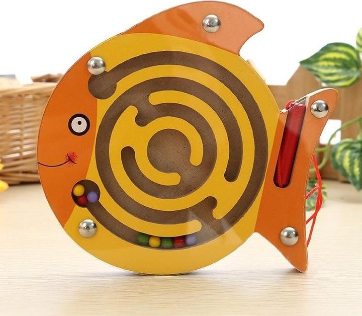 Image du produit Ueli Express Labyrinthe de billes magnétique en bois pour enfants 2