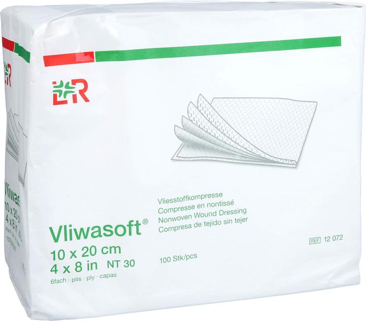 Actual product image Lohmann & Rauscher Nonwoven compresses 6-ply