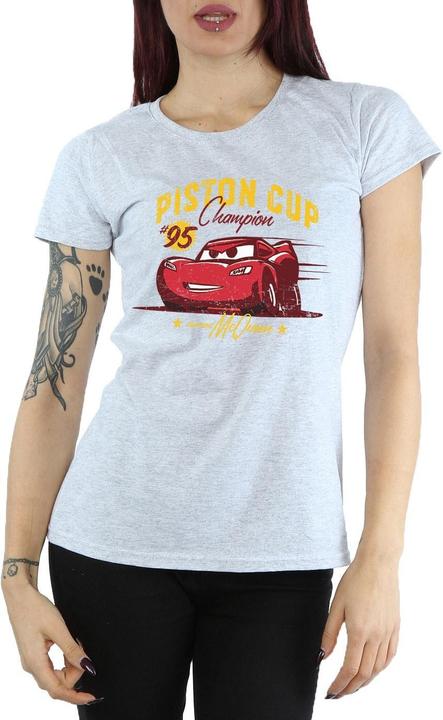 Actual product image Disney Womens/Ladies Cars Piston Cup Champion Cotton T-Shirt (S)