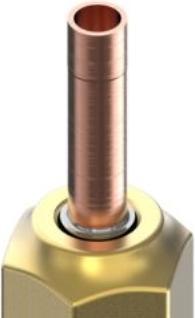 Image du produit Danfoss T2/TE2 Adaptateur CO2 1/4 - 1/4", Flare, 1/4", Lodde