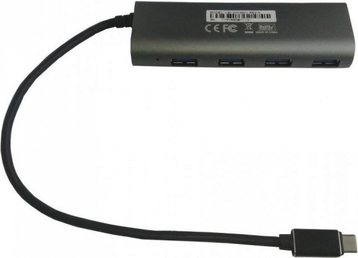 Immagine prodotto Techly USB3.1 Super Speed Hub 4 porte con cavo USB tipo C PD (USB-C, 4 Porti)