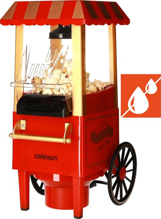 Actual product image Celexon CinePop CP500 popcorn machine in retro look fairground design incl. measuring cup for dosing