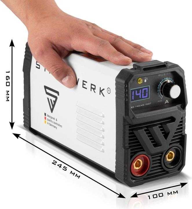 Produktbild Stahlwerk Schweissgerät ARC 140 MD - DC MMA, E-Hand, Lift-TIG Inverter 140 Ampere