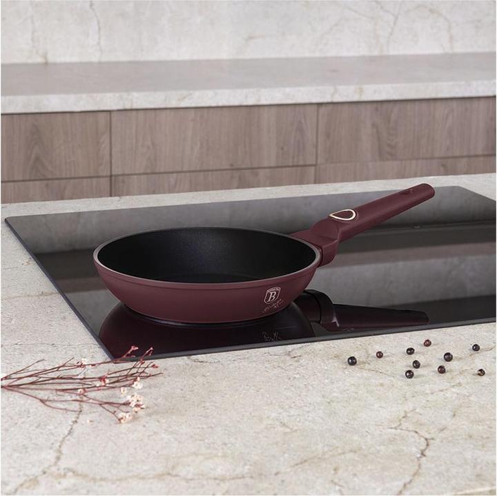 Actual product image BerlingerHaus Frying pan set, 3 pieces, Ø 20/24/28cm, bordeaux (28 cm, Frying pan, Aluminium)