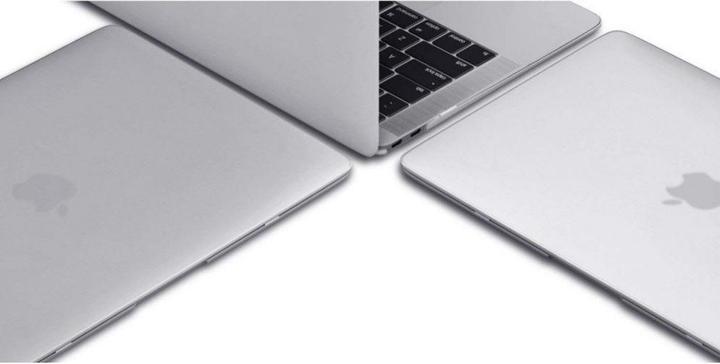 Actual product image Tech-Protect SmartShell case for MacBook Air 13" M2 / M3 / 2022-2024 - transparent and glitter (13", Apple)