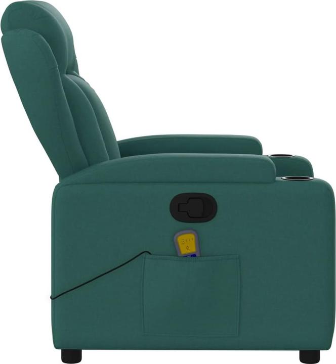 Image du produit VidaXL Fauteuil de massage vert foncé Tissu,Couleur : vert foncé,Matériaux