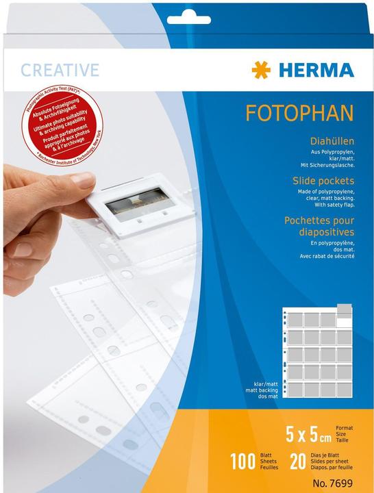 Image du produit HERMA Pochettes pour diapositives (5 x 5 cm)