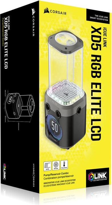 Produktbild Corsair Pump Res Unit, XD5 ELITE LCD (D5 Pump reservoir unit)