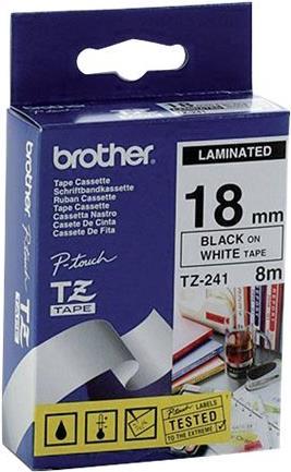 Actual product image Brother TZ-241 (1.80 cm, White, Black)