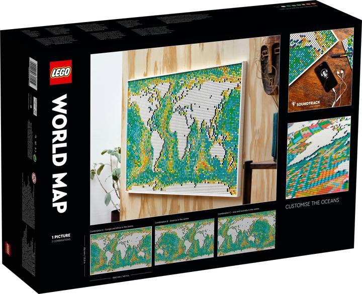 Immagine prodotto LEGO Mappa del mondo (31203, LEGO Art, Set LEGO rari)