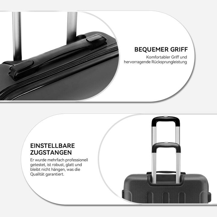 Actual product image Beibye Hartschalen-Reisekoffer-Set (110 l, Hand luggage (up to 50 litres), M (50 - 90l), L (90 - 115l))