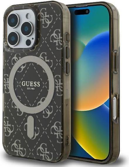 Produktbild Guess GUHMP16LH4DTEW iPhone 16 Pro 6.3" brązowy/brown hardcase IML 4G Background MagSafe (Apple iPhone 16 Pro)