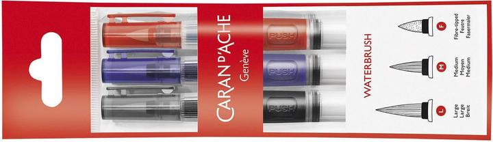 Caran d'Ache Pinsel mit Wasserreservoir im 3er Set (15 mm)