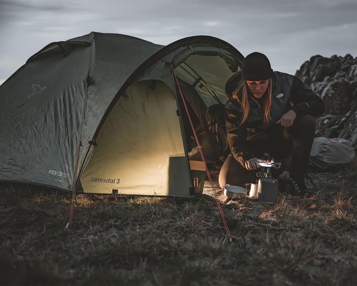 Actual product image Easy Camp Kuppelzelt Setesdal 3 (olivgr?n, mit Tunnel-Vorbau, Modell 2025) (Dome tent, 3.70 kg, 3 persons)