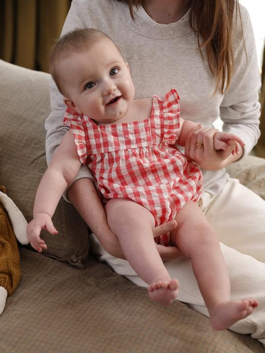 Produktbild Vertbaudet Ärmelloser Baby Kurzoverall mit Vichykaro (68)