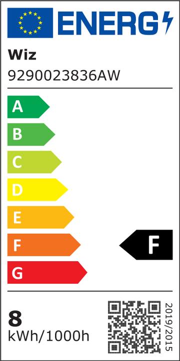 Energie-Label WiZ DUPLIKAT Lampe 60W E27 Standardform (E27, 8 W, 806 lm, 1 x, F)