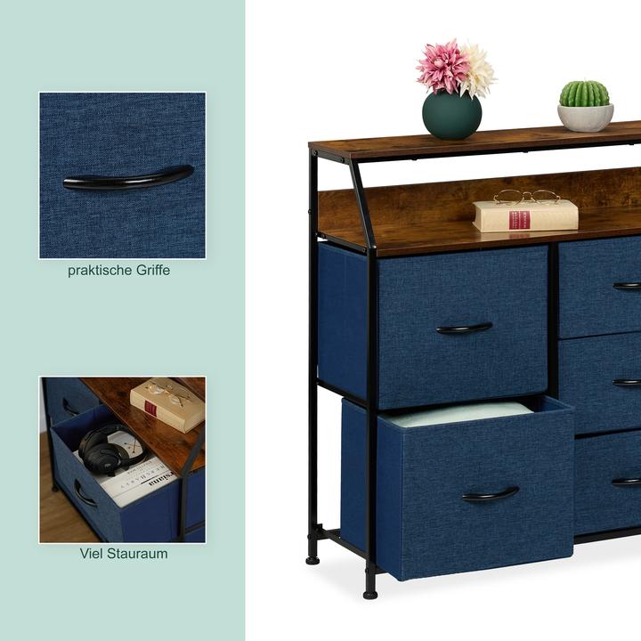 Image du produit Relaxdays Commode (84 x 30 x 87 cm)